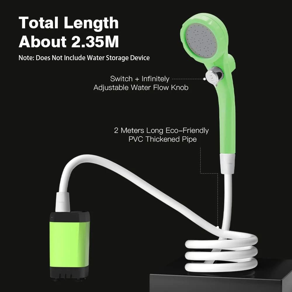 Rechargeable Camp Shower Pump with Digital Screen for RV & Outdoor Travel | Thomler