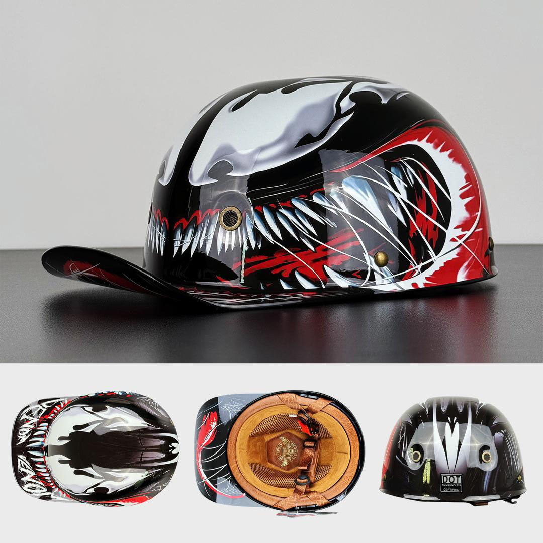 DOT-Certified Motorcycle Half Helmet with Baseball Cap Style for Urban Riding and Commuting | Thomler