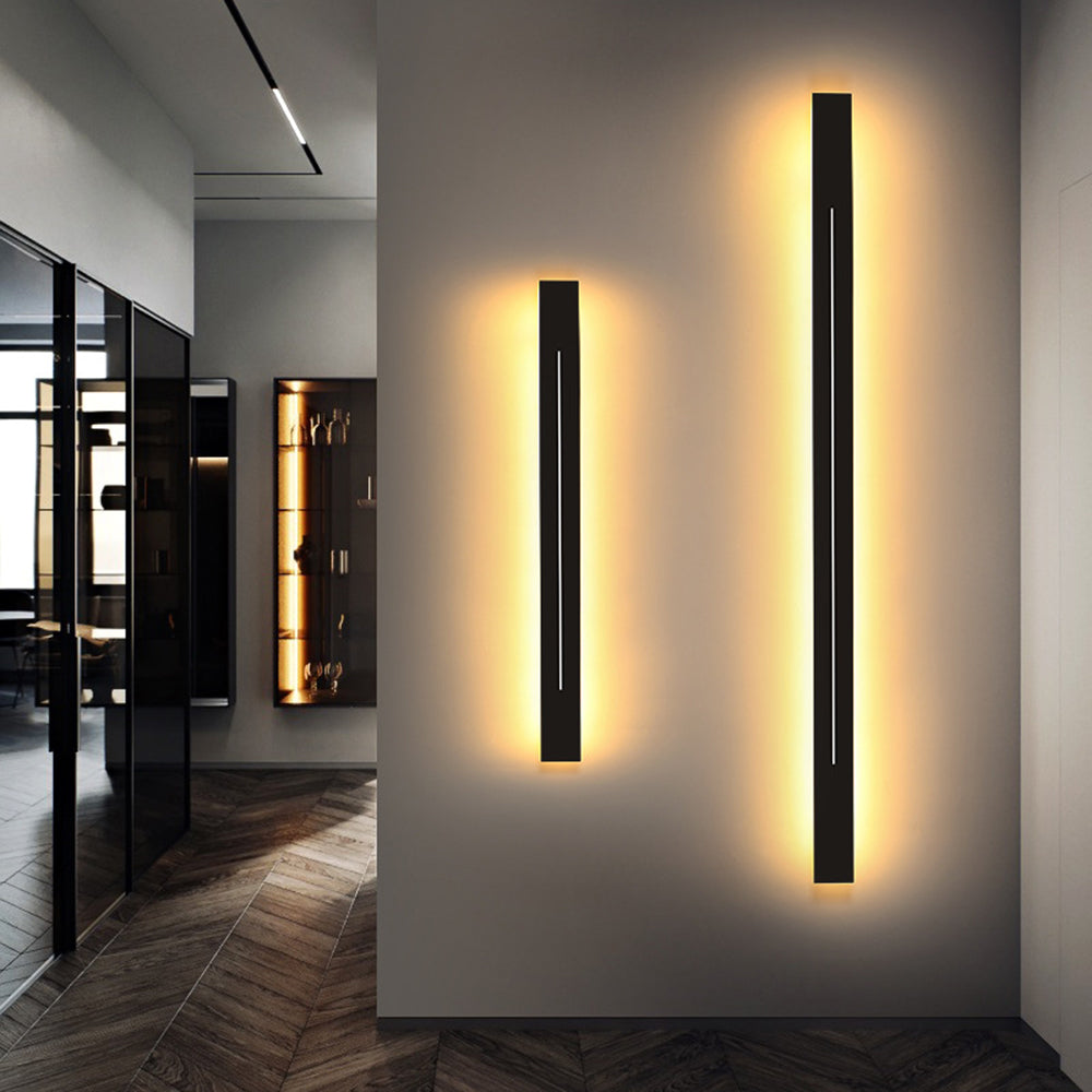 Linear Wall Sconce – LED Modern Metal Accent Light for Living Room Bedroom Hallway Entryway – Dimmable Option Available – Rectangular | Thomler