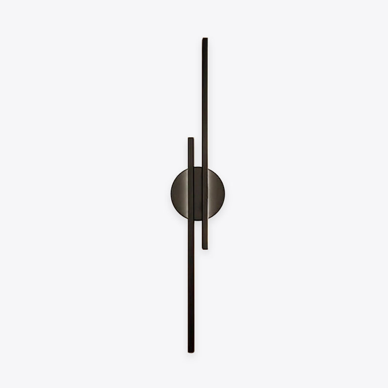 Sleek Geometric LED Wall Sconce in Metal & Silicone – Contemporary Hardwired Fixture with Dimmable Options for Bedroom, Living Room | Thomler