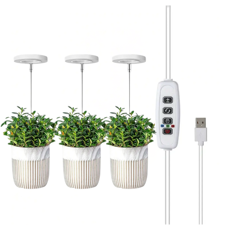 Adjustable Full-Spectrum Indoor Plant Grow Light with USB Power Stand | Thomler