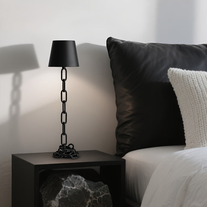 Rechargeable LED Desk Lamp with Touch Control, USB-C Chain Link Design for Bedside, Office, Living Room | Thomler