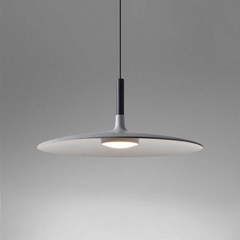 Industrial Modern Hanging Ceiling Fixture with LED – Round Metal Shade for Dining Room & Bedroom | Thomler