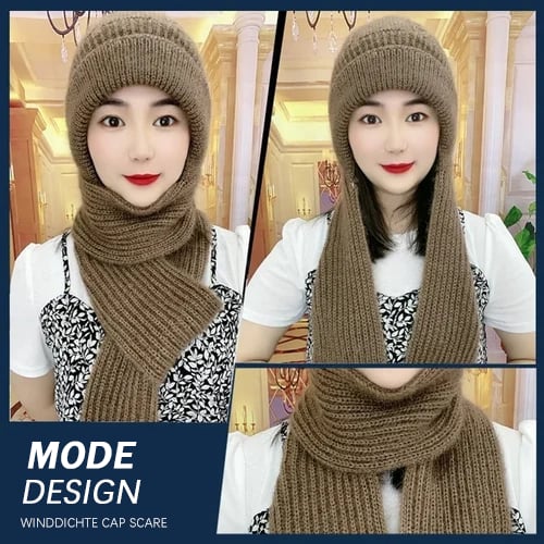 Thermal Hooded Scarf with Built-In Face Mask and Ear Coverage for Winter Outdoor Activities | Thomler