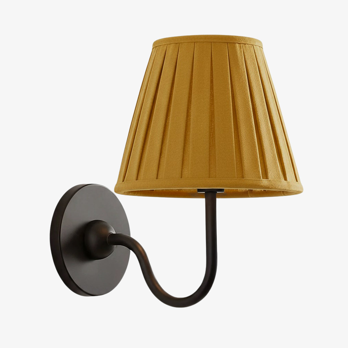 Brass Sconce with Fabric Drum Shade – 1 or 2 Light Hardwired Fixture for Bedroom, Hallway & Living Room | Thomler