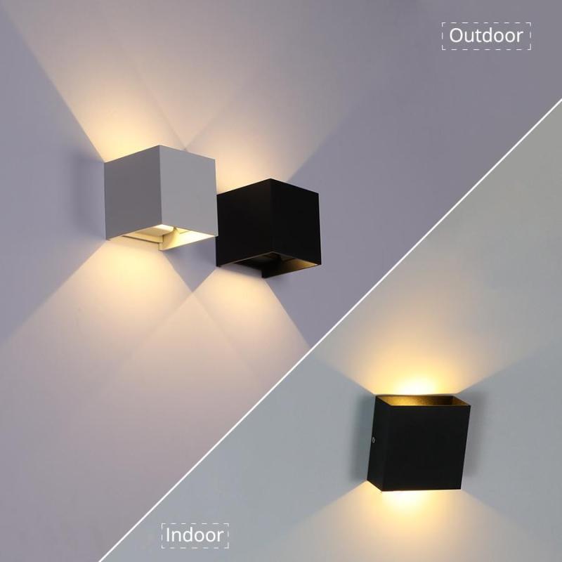 Adjustable Cube LED Outdoor Wall Light for Patio & Entryway | Thomler