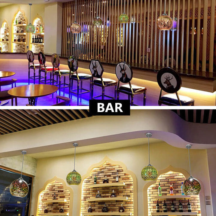 Pendant Light Metal 9.8 in Colorful Living Room Restaurant Bar Café Adjustable Chain Modern Hanging Ceiling Lamp | Thomler