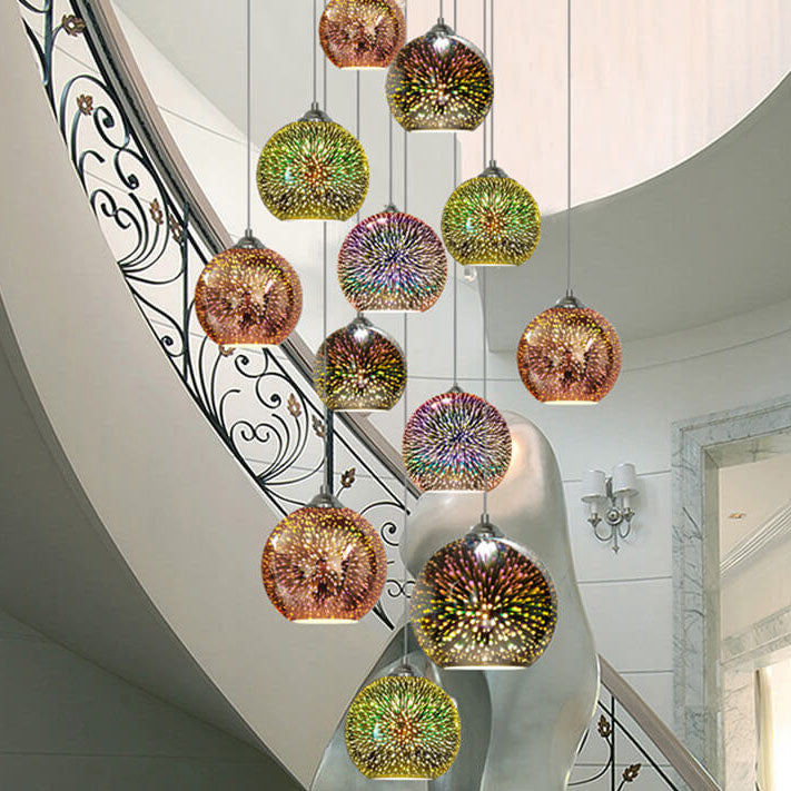 Pendant Light Metal 9.8 in Colorful Living Room Restaurant Bar Café Adjustable Chain Modern Hanging Ceiling Lamp | Thomler