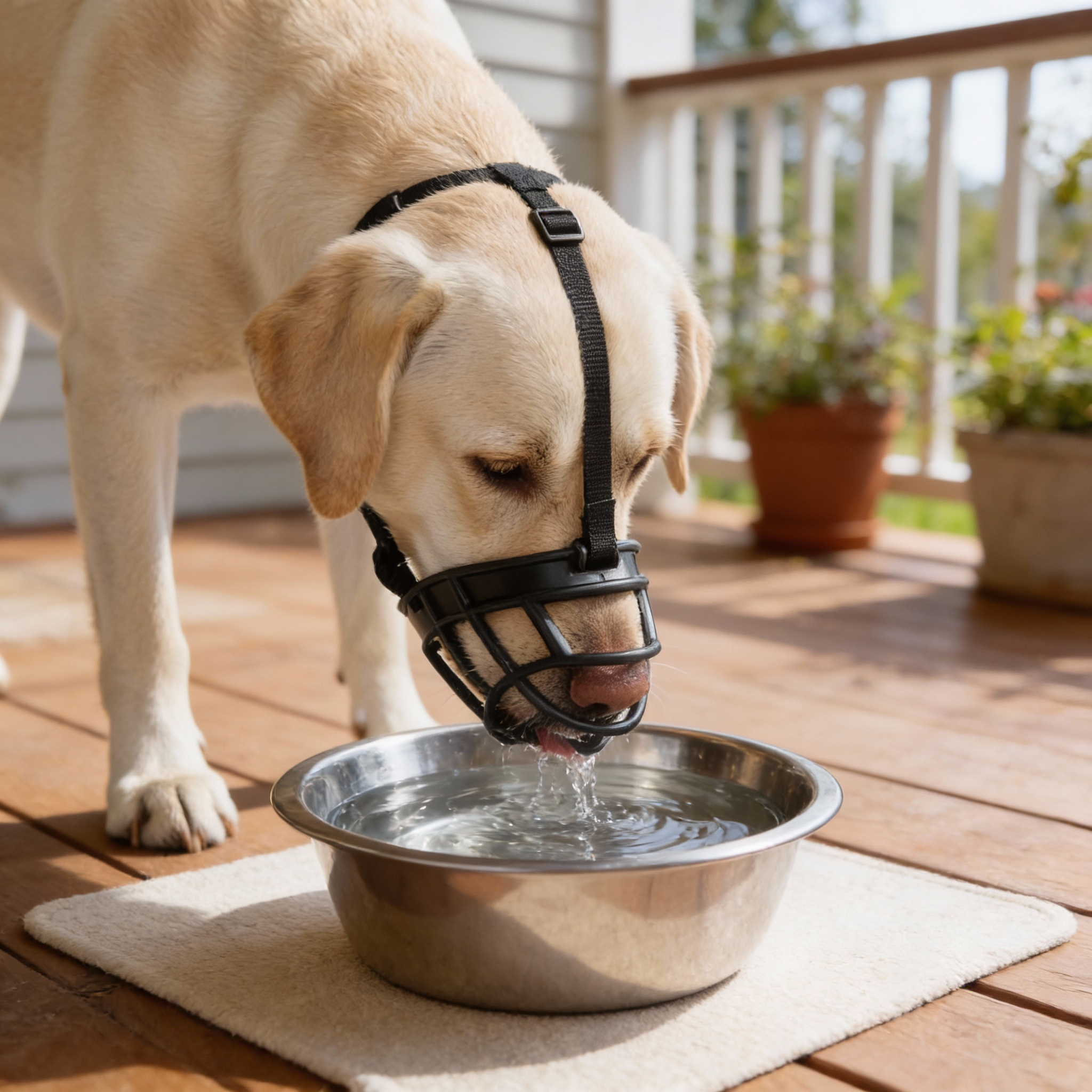 Breathable Mesh Dog Muzzle with Adjustable Straps for Training, Grooming & Safe Walks | Anti-Bite Pet Guard for Small to Large Dogs | Thomler