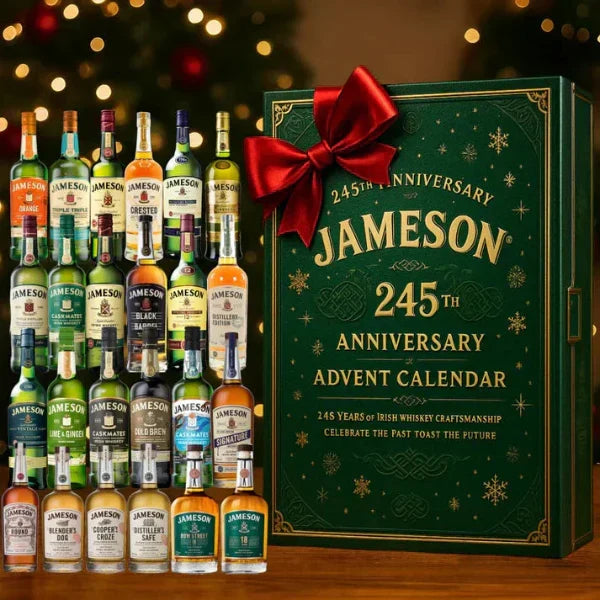 24-Day Holiday Countdown Display with Decorative Spirit Bottle Ornaments – Collectible December Tradition Set | Thomler