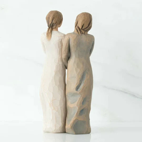 Resin Sister Figurine Statue - Handcrafted Bond of Friendship Decor for Home Shelf Display | Thomler