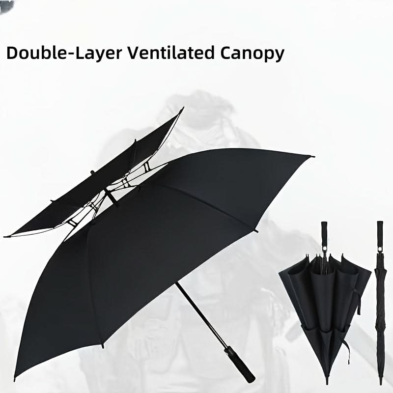 Oversized Automatic Umbrella Double Canopy Wind Resistant 2-3 Person Golf Rain Sun Protection Events Travel Outdoor Activities | Thomler
