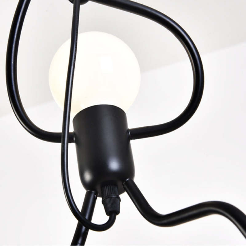 Superhero Silhouette Metal Pendant Light with Adjustable Cable & LED Bulbs | Thomler