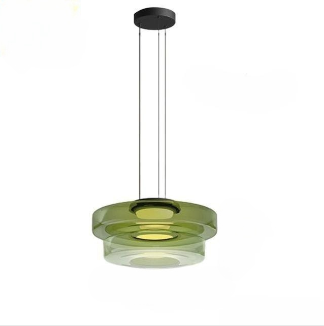 Pendant Light Layered Glass 30.0 cm Amber Dining Room Living Room Ceiling Lamp Modern Atmosphere Lighting | Thomler