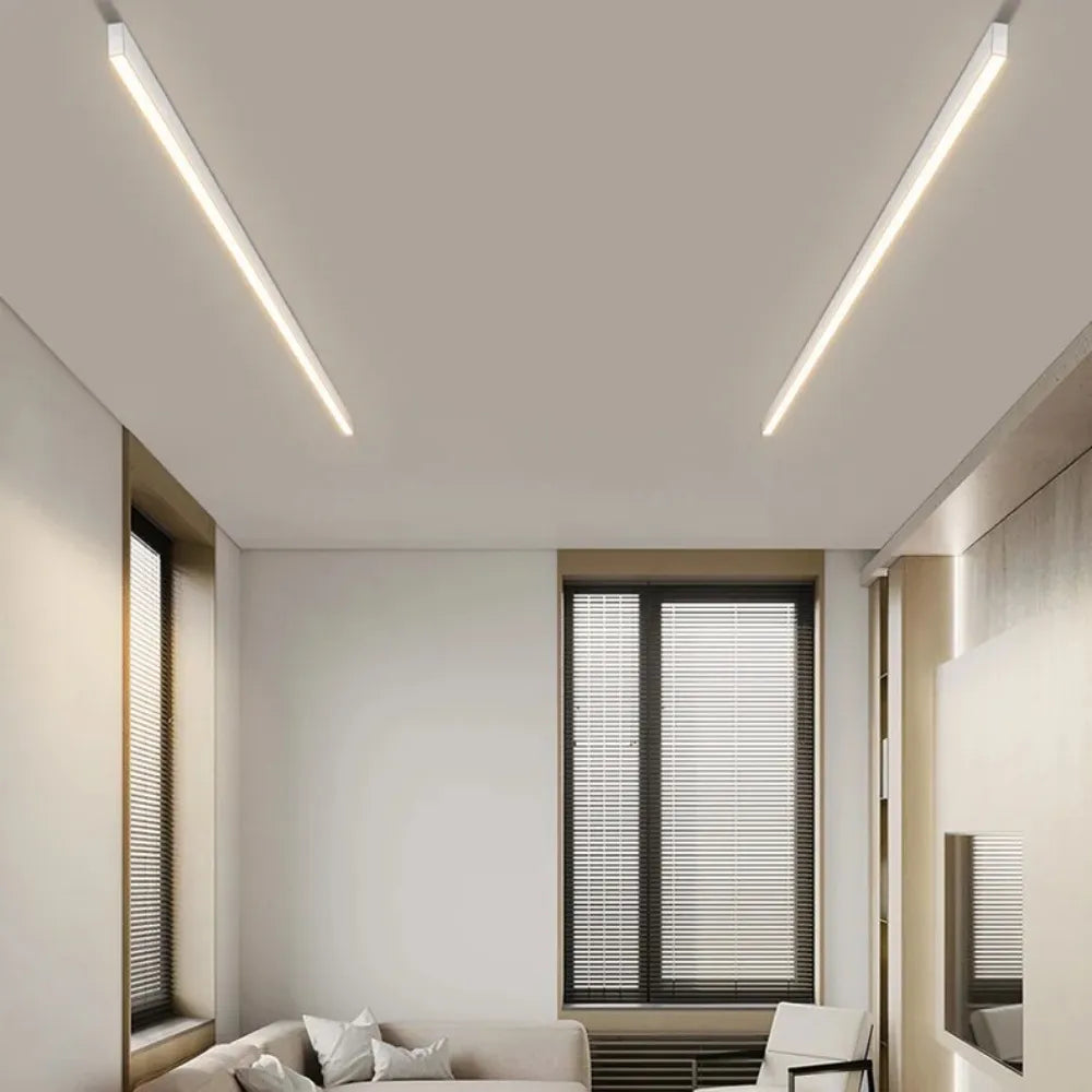 Ceiling Light Black Integrated LED 120.0 cm Modern Indoor Living Room Hallway Bedroom Lighting Fixture Minimalist Elongated Design | Thomler