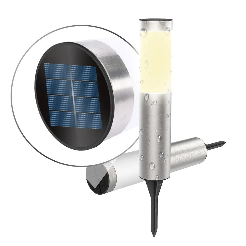 Stainless Steel Solar Lawn Stake Light Outdoor Pathway Marker with Auto Dusk Sensor Waterproof Garden Landscape Lighting for Walkway Yard | Thomler