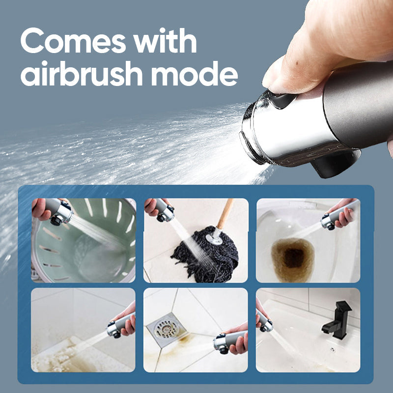 3-Mode High-Pressure Handheld Shower Head with On/Off Pause Switch & Built-In Water Filter | Thomler