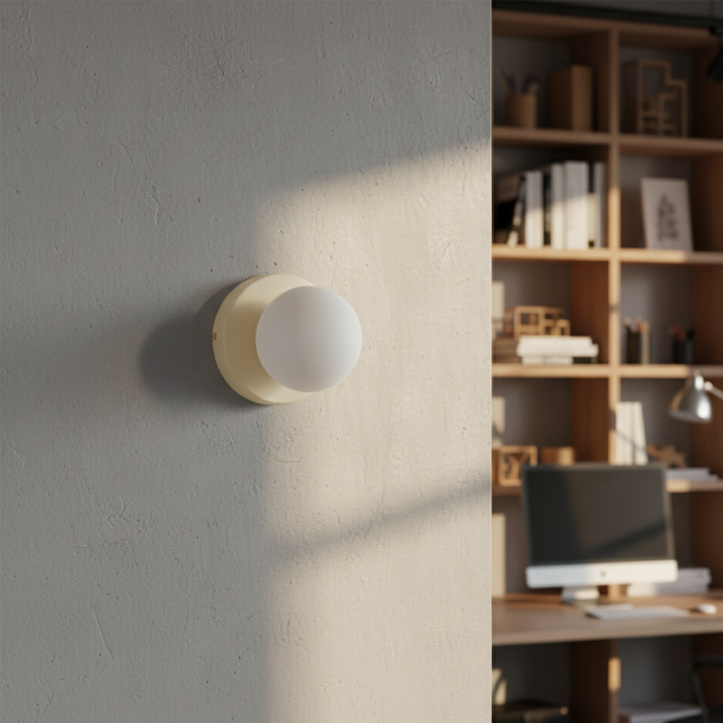 Frosted Sphere Sconce & Flush-Mount Fixture – Dual-Install LED Globe for Entry, Bedroom & Living Spaces | Thomler