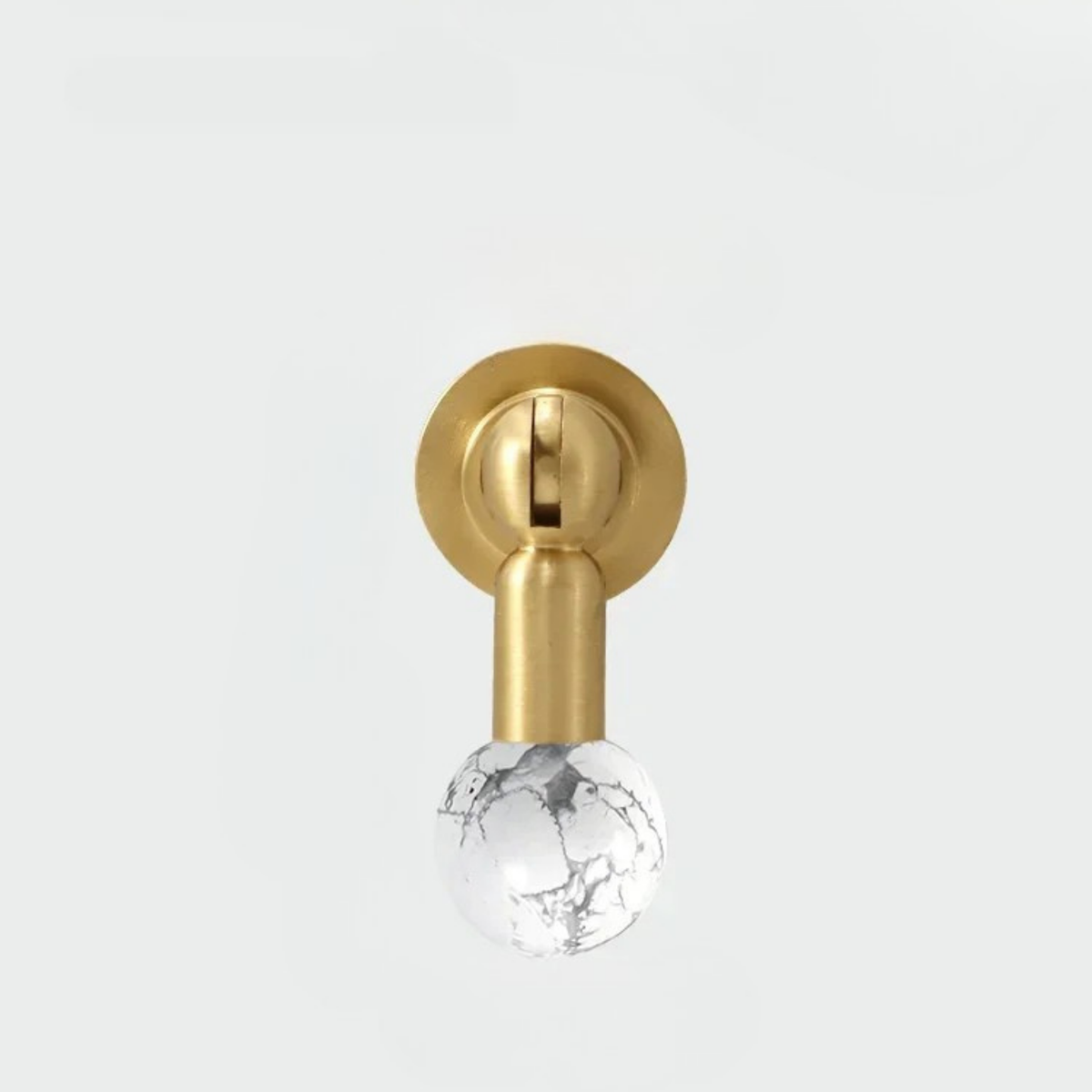 Decorative Brass & Crystal Knob for Cabinet Doors, Drawers & Furniture – Polished Hardware Pull Handle | Thomler