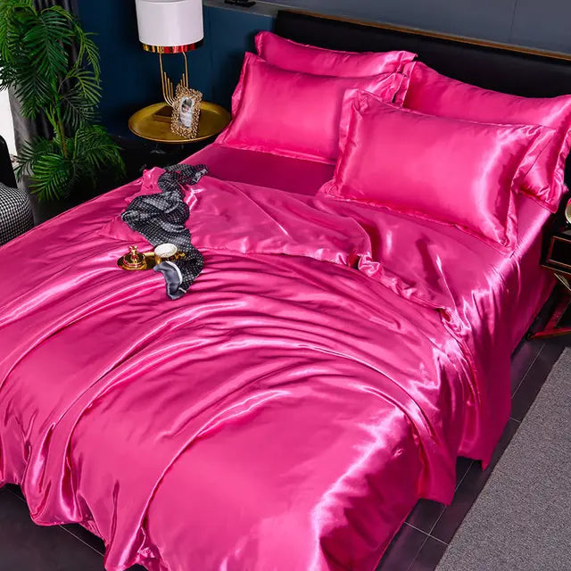 Satin Duvet Cover Set with Pillowcases Smooth Silky Bedding Full Queen King for Bedroom Decor Soft Luxury Comforter Cover Machine Washable | Thomler