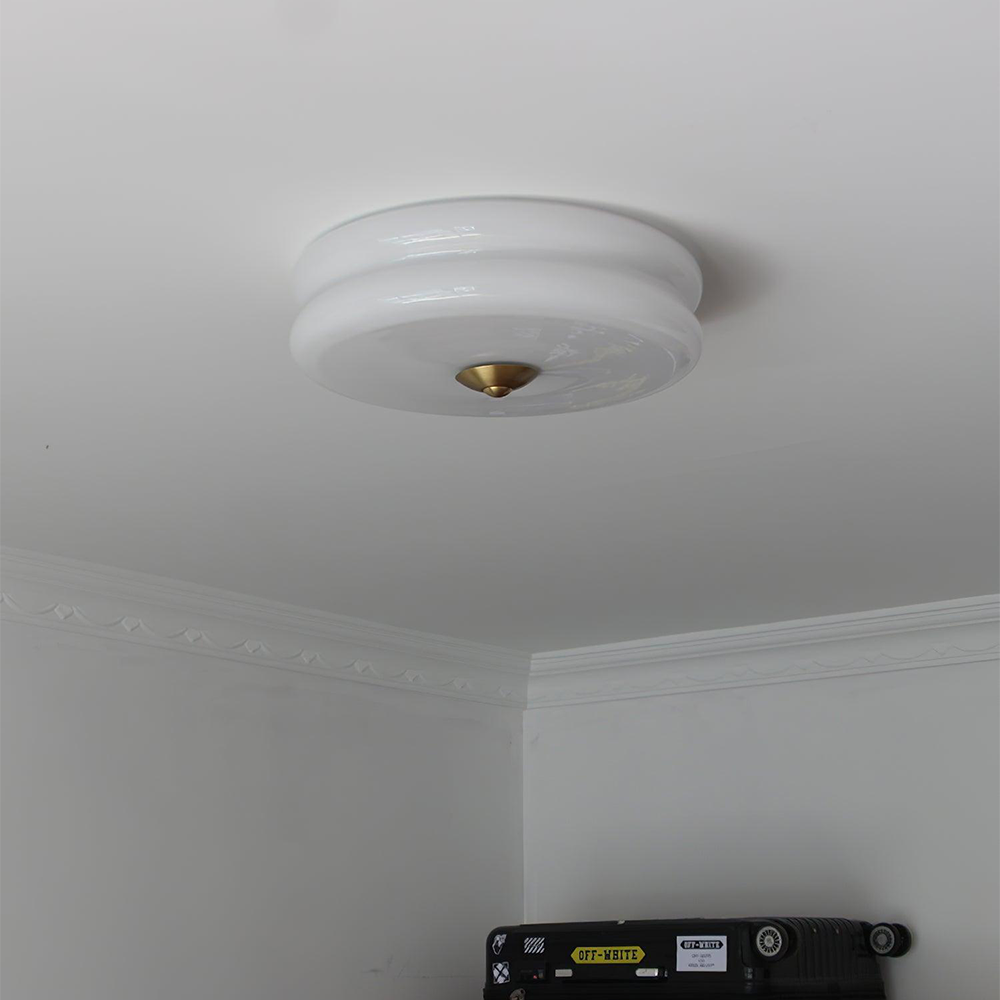 Ceiling Light Glass Metal 13.0 cm Round LED Bedroom Living Room Dining Room Adjustable Light Colours | Thomler