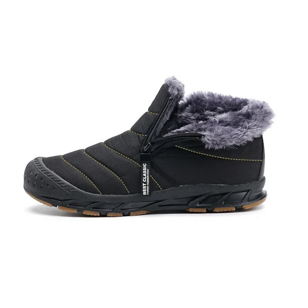Men's & Women's Insulated Waterproof Winter Boots with Side Zipper for Snow & Ice | Fleece-Lined Slip-Resistant Shoes for Hiking, Walking | Thomler