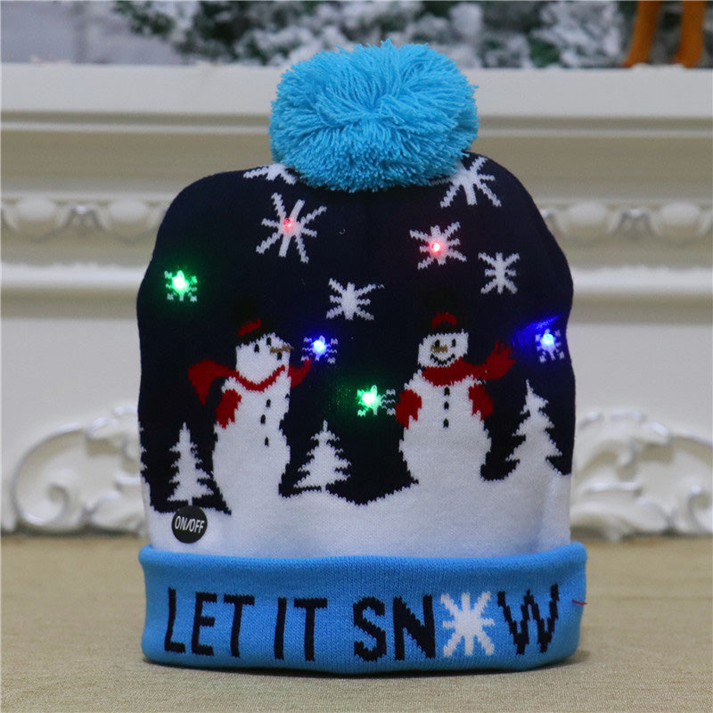 Illuminated Holiday Knit Cap with LED Lights – Festive Winter Beanie for Christmas Parties | Thomler