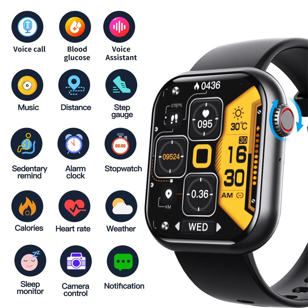 Health Tracking Smartwatch – Heart Rate, Blood Pressure, Oxygen & Sleep Monitor – Waterproof Fitness Watch with Bluetooth Calling & 50+ | Thomler