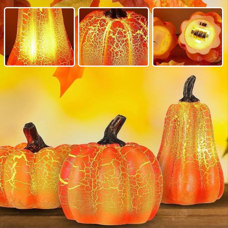 Battery-Powered LED Jack-O'-Lantern Decoration with Warm Glow for Indoor & Outdoor Halloween | Thomler