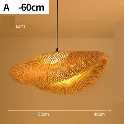 Handwoven Rattan Pendant Light Fixture Natural Woven Ceiling Lamp Rustic Farmhouse Hanging Light for Dining Room Kitchen Island Boho Home | Thomler