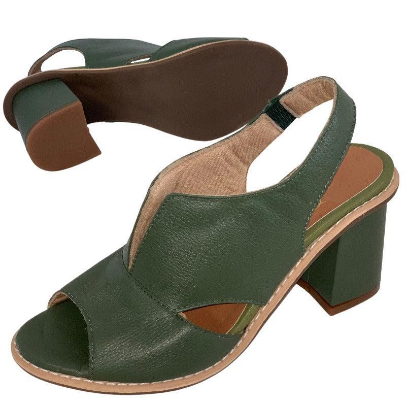Blokhak Sandalen Dames Open Teen Elegant | Navando