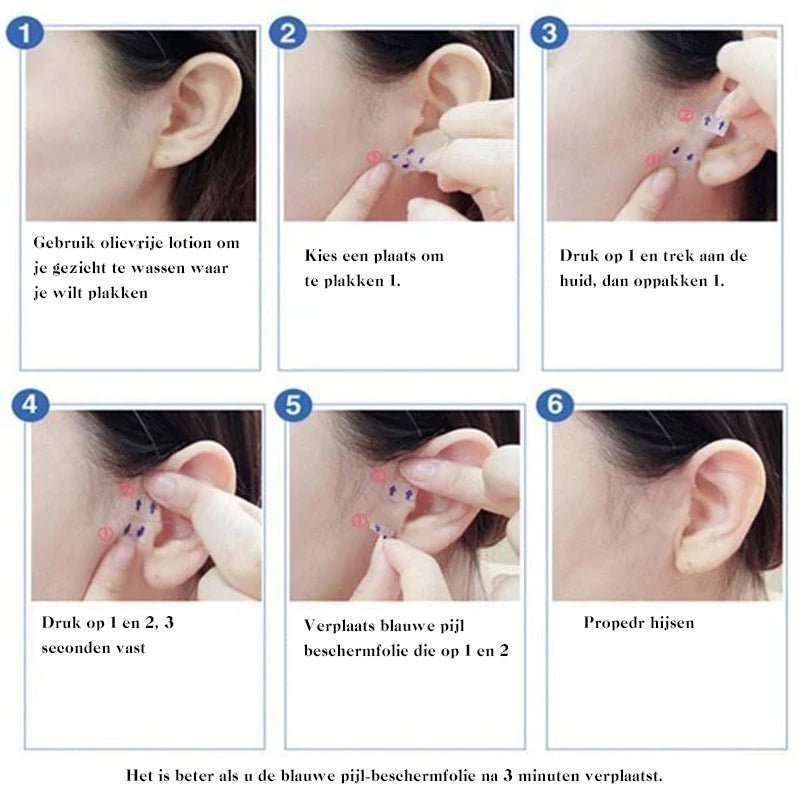 Invisible Facial Lifting Tape Strips for Jawline Contouring & Wrinkle Smoothing - Clear V-Shape Face Lift Stickers for Under Makeup - Breath | Thomler