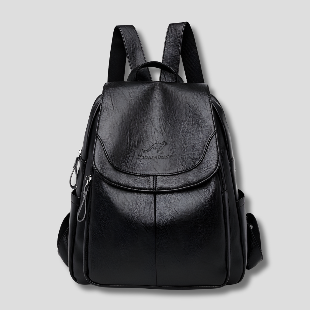 Women's Textured Leather Backpack with Security Features for Work, Travel & Daily Use | Thomler