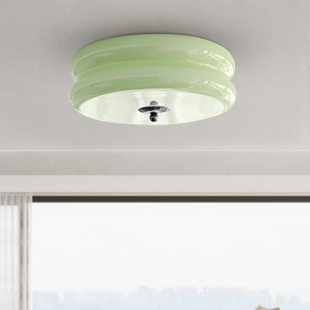 Ceiling Light Glass Metal 13.0 cm Round LED Bedroom Living Room Dining Room Adjustable Light Colours | Thomler