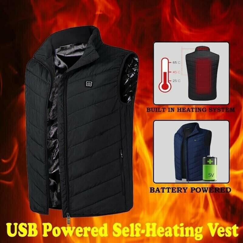 USB Electric Heated Body Warmer with 3 Temperature Settings for Winter Outdoor Activities | Thomler