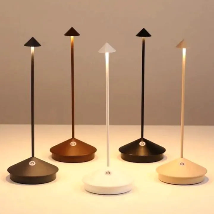 Rechargeable Cordless LED Table Lamp with Touch Dimmer – Waterproof Indoor Outdoor Portable Light for Dining Room, Patio, Bedroom Nightstand | Thomler