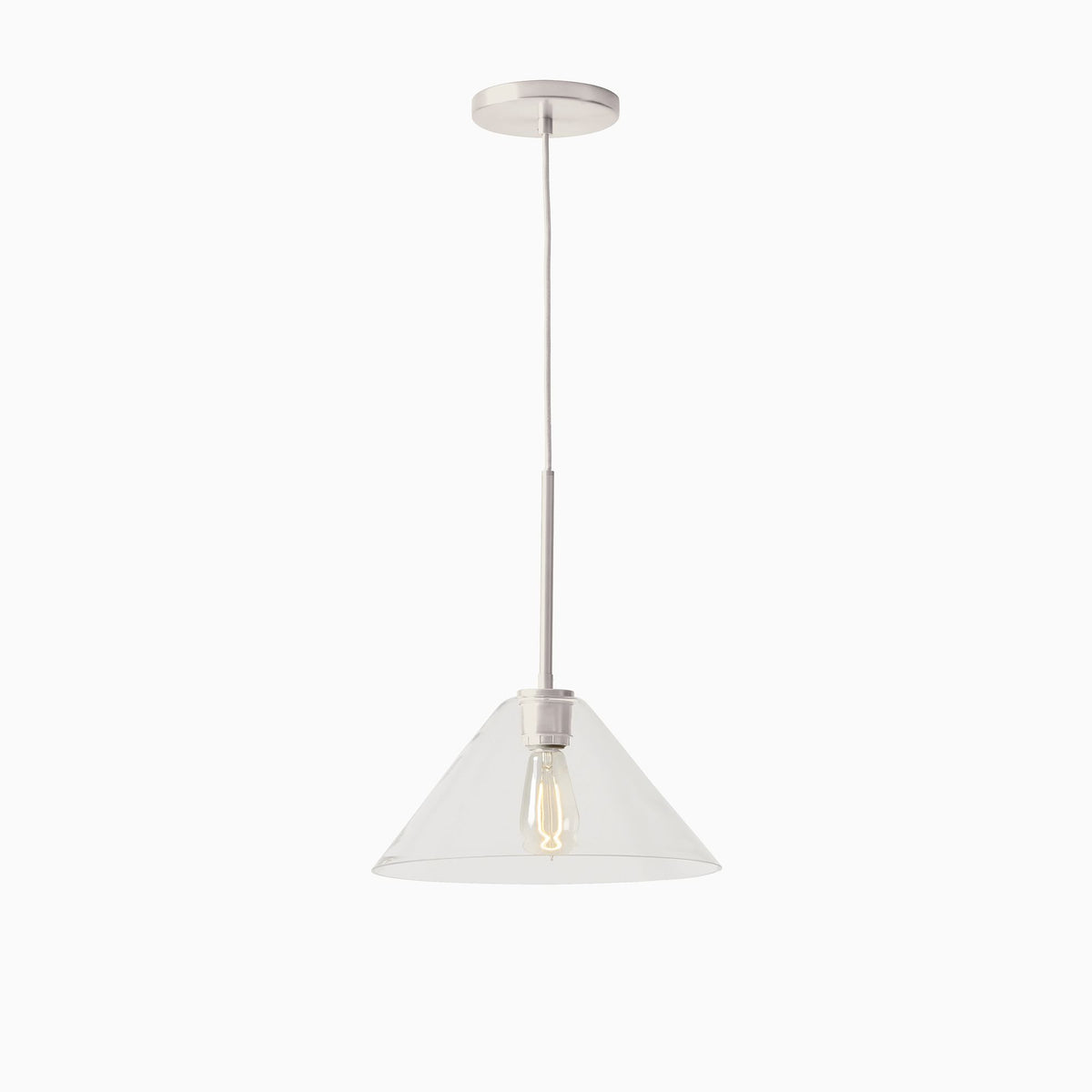 Tapered Glass Hanging Fixture with Metal Hardware for Island Dining Bar Overhead Lighting Home Kitchen | Thomler