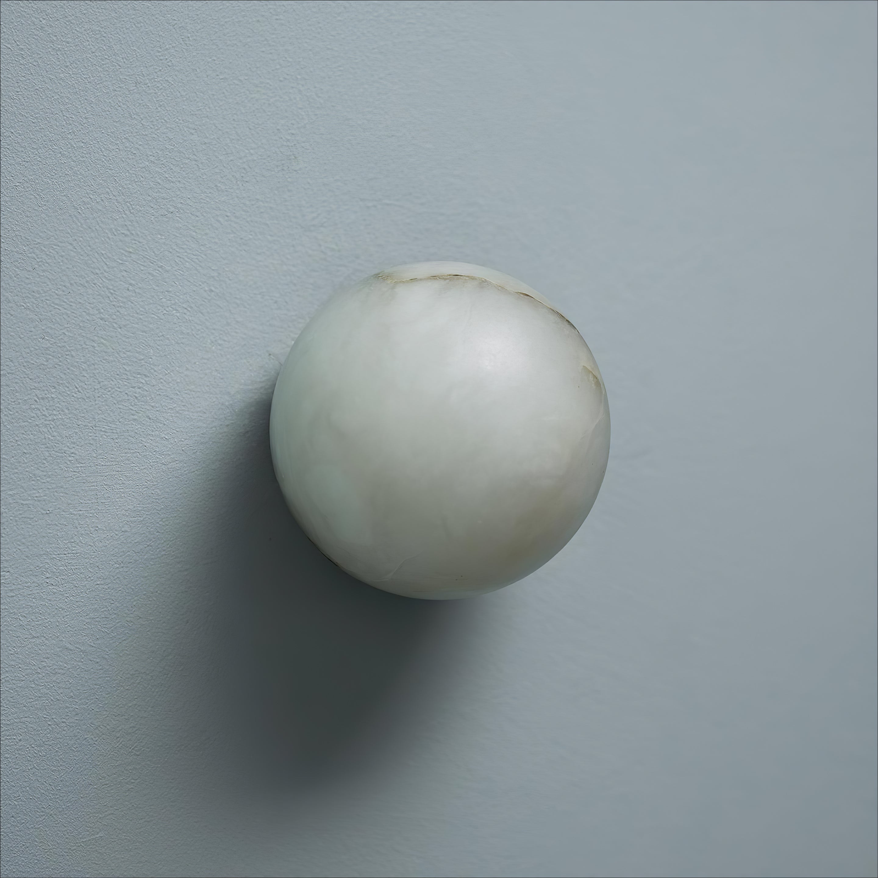 Wall Lamp Alabaster Globe 4.7 in White Bedroom Hallway Ambient Lighting Minimalist Japandi Accent Fixture | Thomler