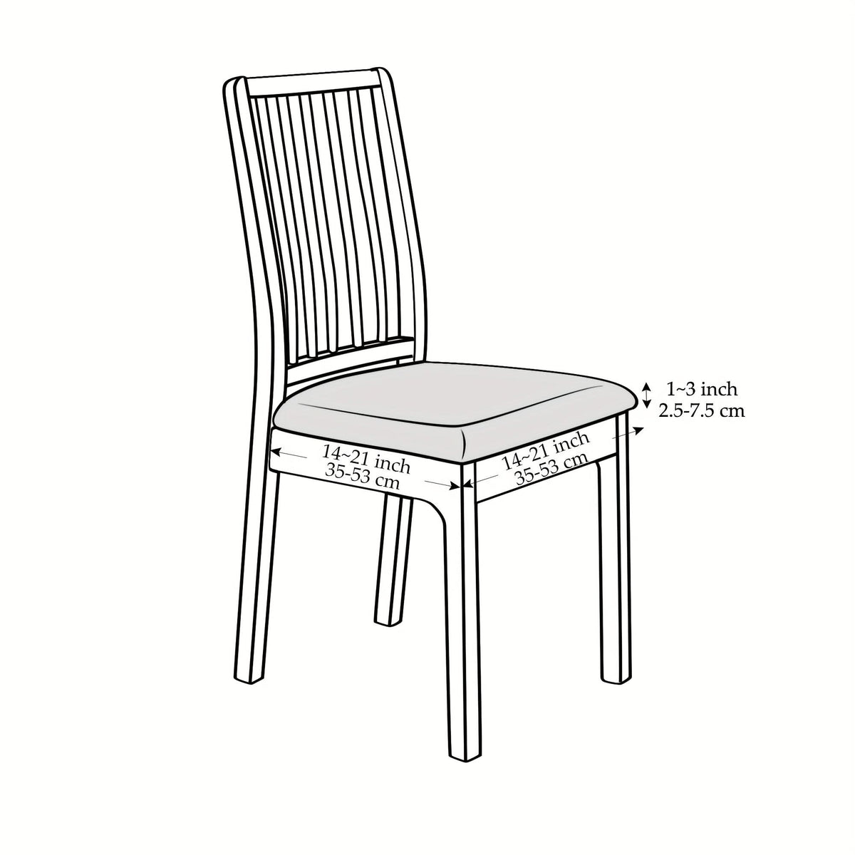 Stretch Dining Chair Slipcover Set – Removable Washable Seat Protectors for Kitchen & Dining Room Chairs, Spandex Furniture Covers for | Thomler
