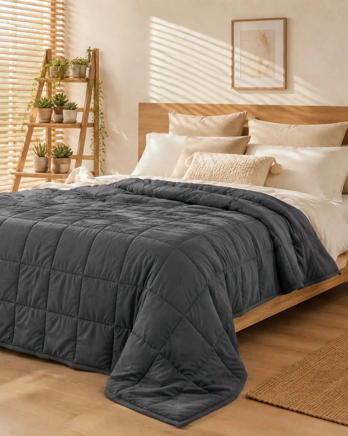 Weighted Blanket for Adults – Heavy Sleep Throw for Calming Deep Rest & Stress Relief, Soft Glass Bead Fill, Quilted Design – 9 to 18 lb | Thomler