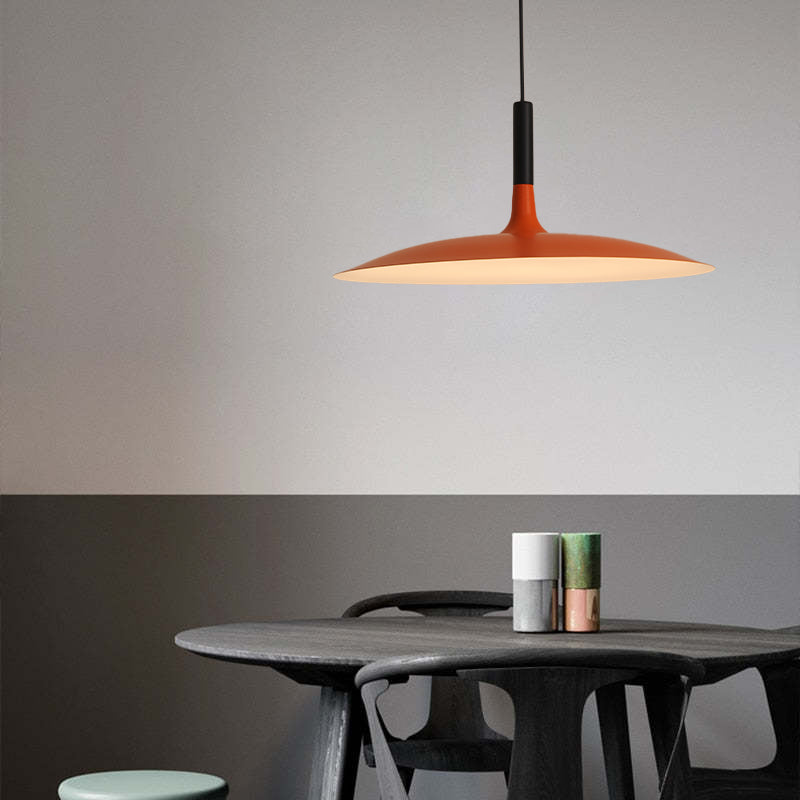 Industrial Modern Hanging Ceiling Fixture with LED – Round Metal Shade for Dining Room & Bedroom | Thomler