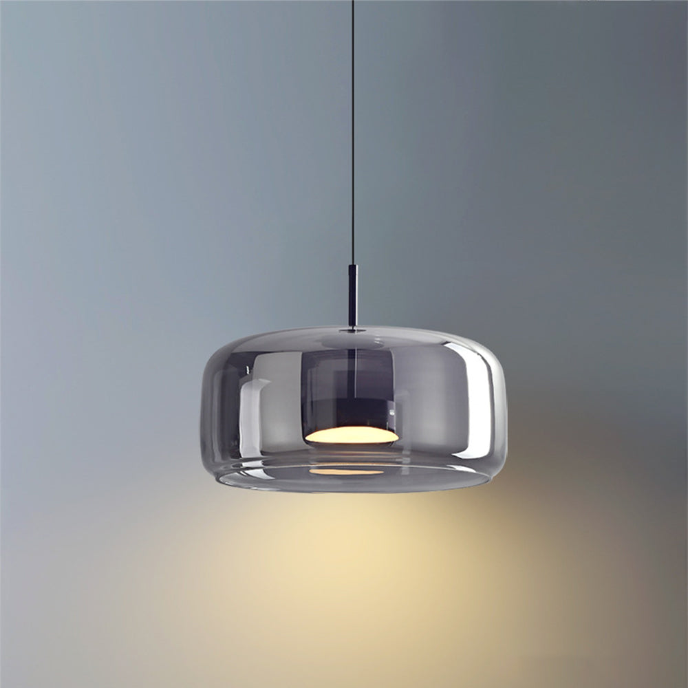 Pendant Light Glass Brass 25.0 cm Transparent Dining Room Kitchen Island Hanging Ceiling Lamp Adjustable Height | Thomler