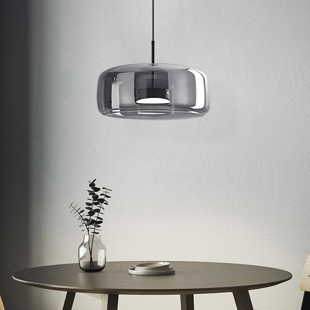 Pendant Light Glass Brass 25.0 cm Transparent Dining Room Kitchen Island Hanging Ceiling Lamp Adjustable Height | Thomler