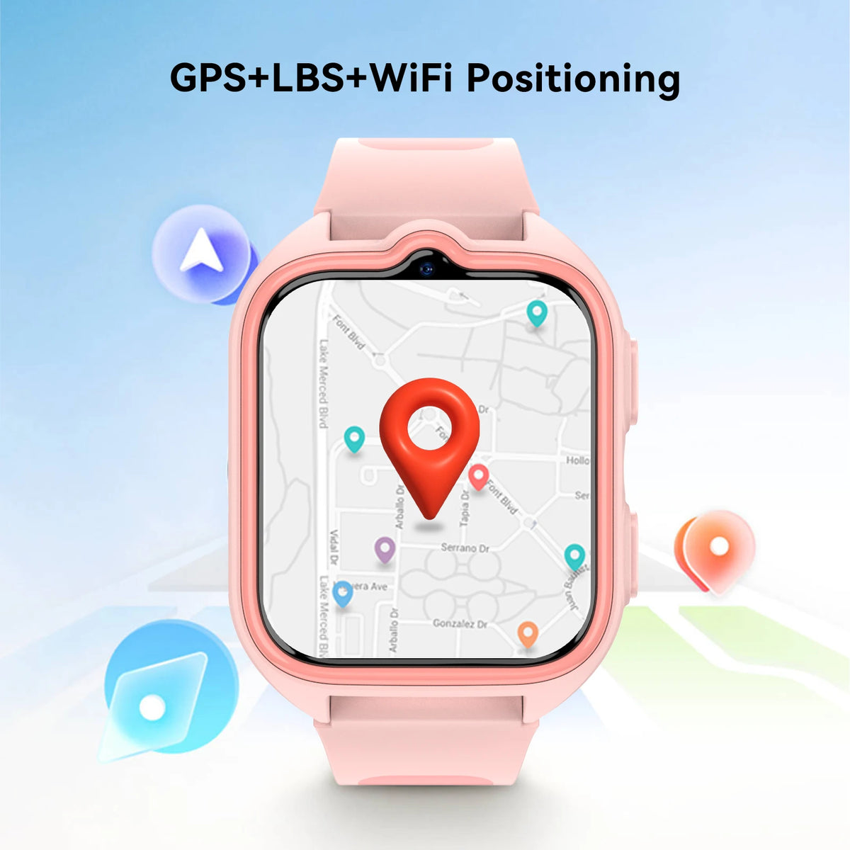 Kids GPS Tracker Watch with 4G Video Calling, Triple Location Tracking & SOS Emergency Button for Children | Thomler