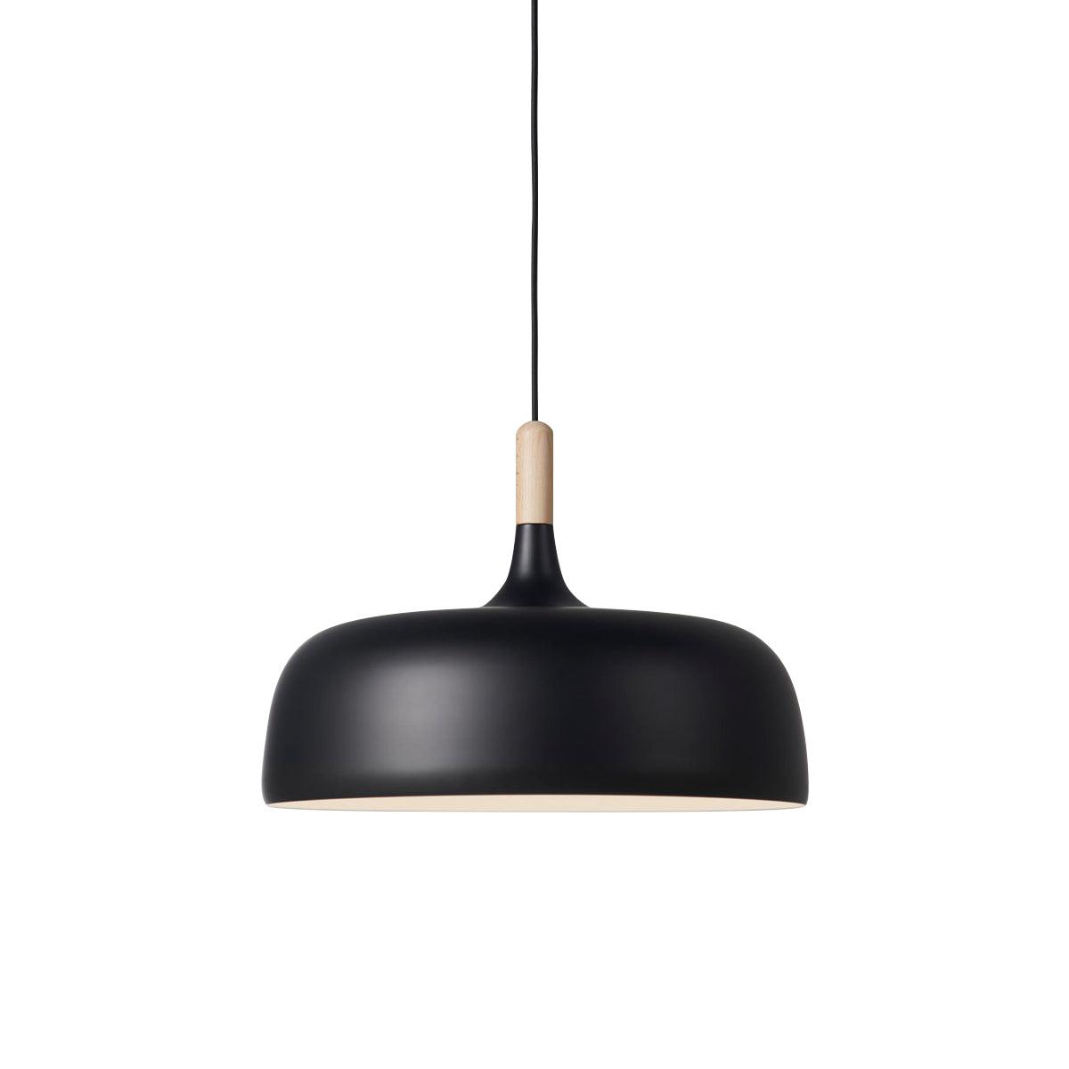 Hanging Ceiling Light Fixture with Wood Trim & Metal Shade for Kitchen Island, Dining Table, Breakfast Bar — Dimmable Compatible, Adjustable | Thomler