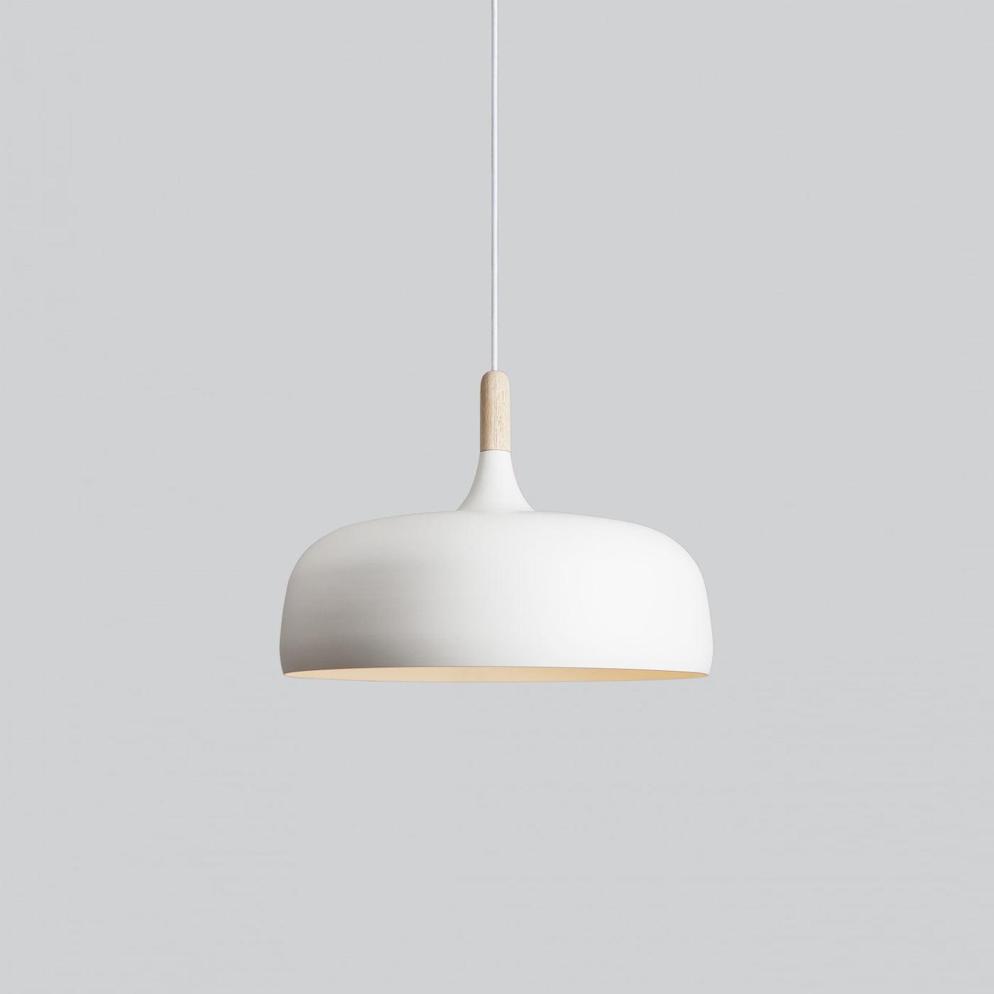 Hanging Ceiling Light Fixture with Wood Trim & Metal Shade for Kitchen Island, Dining Table, Breakfast Bar — Dimmable Compatible, Adjustable | Thomler