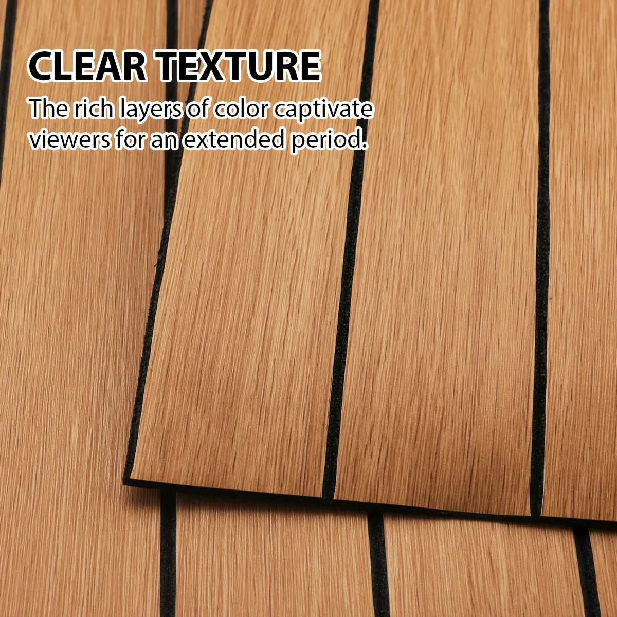 Wall Panel PVC Wood Look 40.0 cm x 300.0 cm Peel Stick Living Room Bedroom Slatted Wall Covering Waterproof Decorative Panels | Thomler