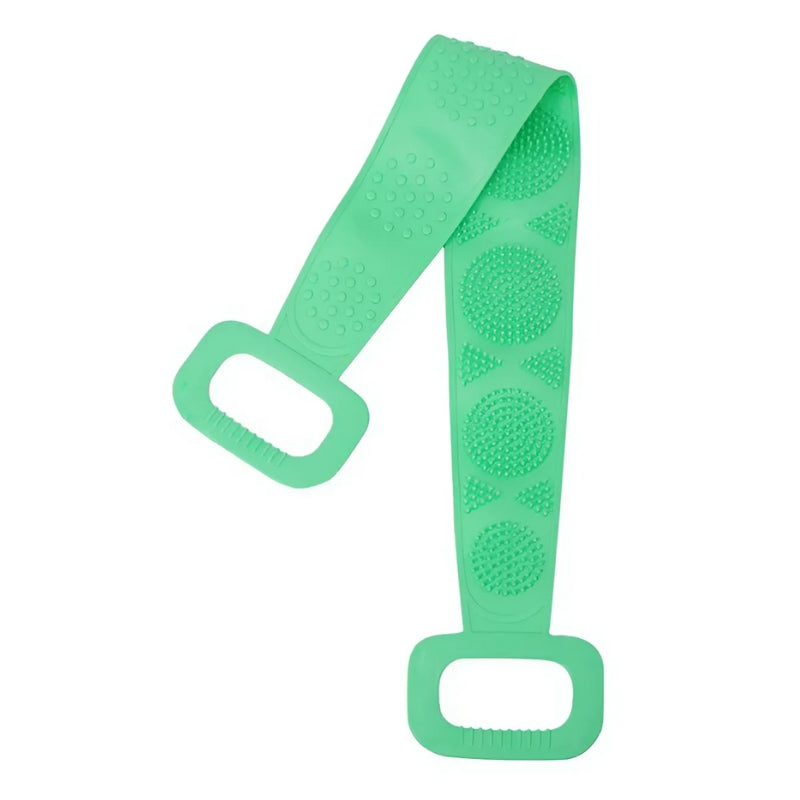 Silicone Back Scrubber with Dual-Sided Exfoliating Bristles and Massage Nubs for Shower | Easy-Reach Long Handle Body Brush for Men & Women | Thomler