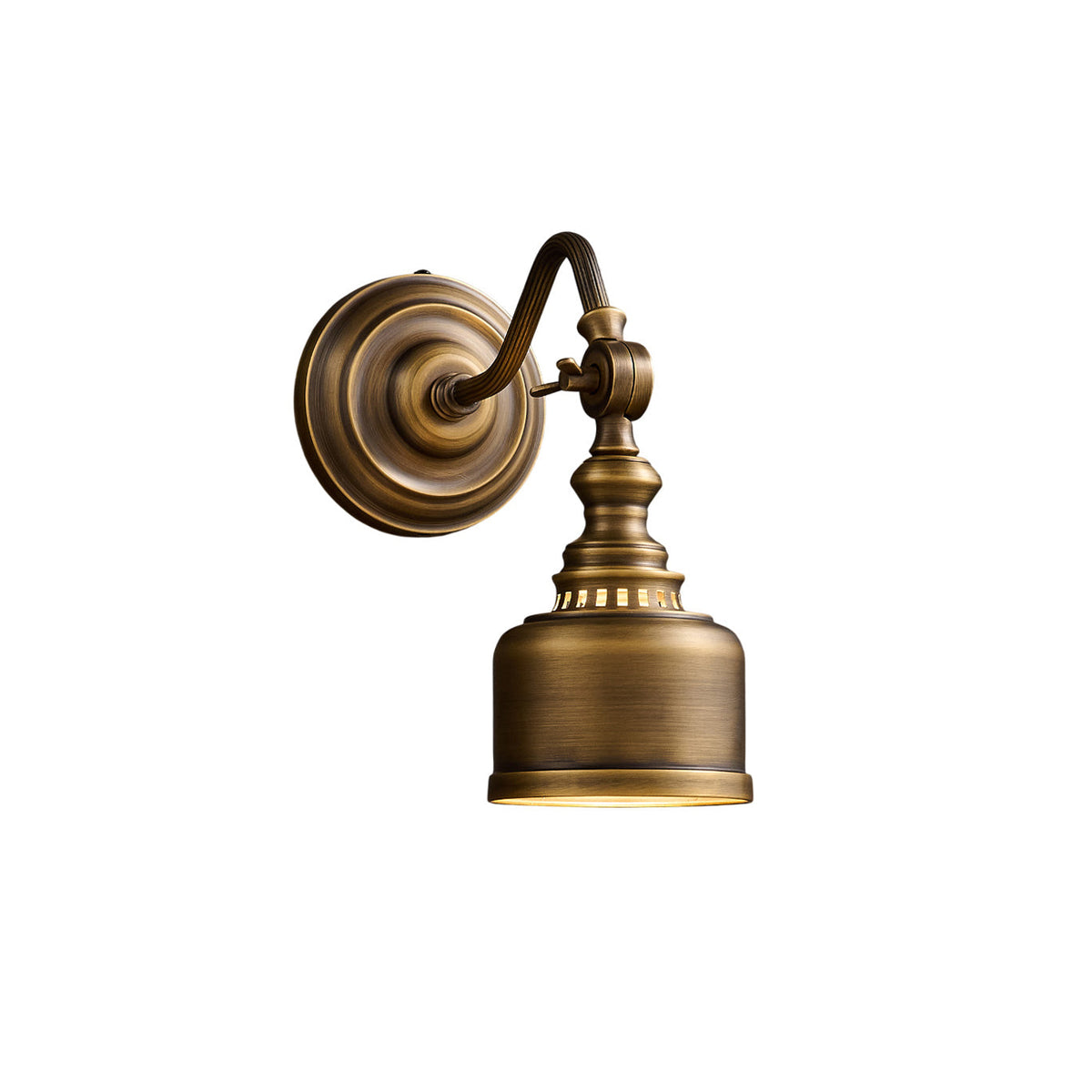 Adjustable Brass Wall Reading Light with Antique Finish – Flexible Sconce for Bedroom & Study | Thomler