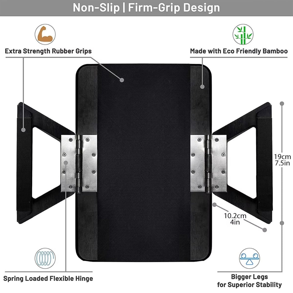 Bamboo Sofa Arm Tray with Adjustable Clip – Couch Side Table for Drinks, Snacks & Remote – No Assembly Armrest Caddy Organizer | Thomler